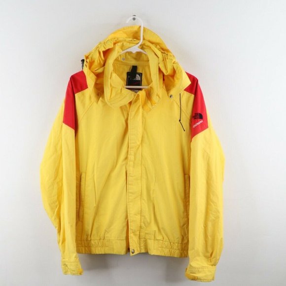 Vintage 90s The North Face Goretex Extreme Hooded Jacket Yellow USA